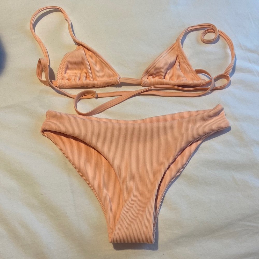 Kulani Kinis Ribbed Bikini Mango